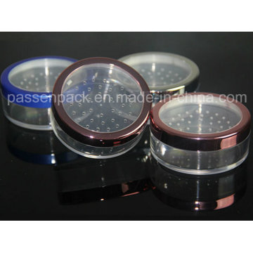 Plastic Cosmetic Container with Roating Sifter for Powder (PPC-LPJ-010)